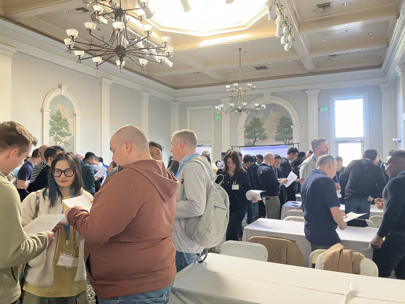 Fuze people mingling banquest room